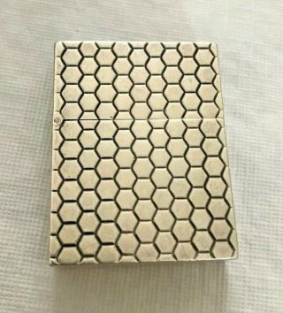 Tiffany & Co Sterling Silver Italy Zippo Honeycomb Vintage Cigarette Lighter