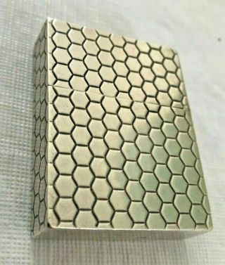 TIFFANY & CO STERLING SILVER ITALY ZIPPO HONEYCOMB VINTAGE CIGARETTE LIGHTER 3