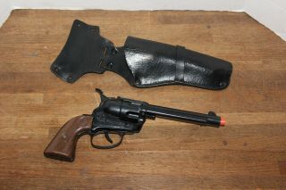 Vintage Mattel Toy " Fanner 50 Cap Gun " W/black Leather Holster