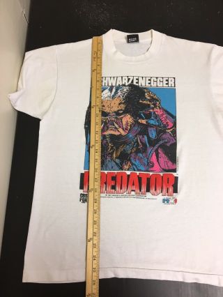 Vintage Predator Movie T Shirt 1987 Sz Large Screen Stars 11