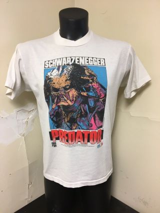 Vintage Predator Movie T Shirt 1987 Sz Large Screen Stars