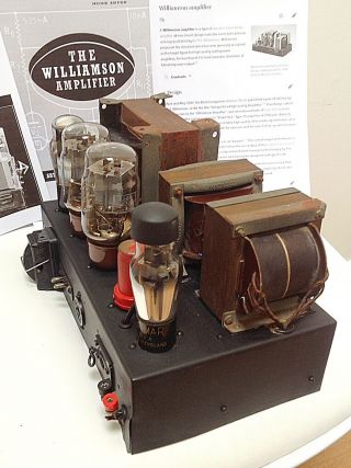 Vintage Williamson KT66 Valve Amplifier For Leak 12.  1 Quad,  Mullard,  Rogers 5