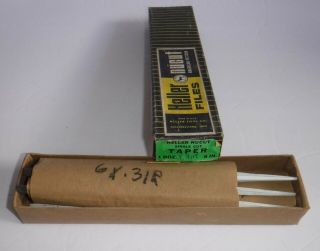 Vintage Heller Tool Co.  Nucut Single Cut Taper Files 6 " American Pattern Nos