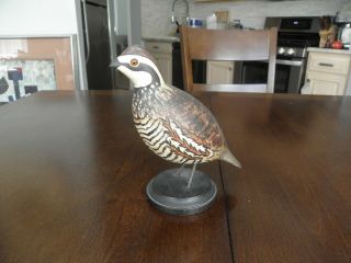 Bobwhite Quail Decoy By R.  J.  " Bob " Brown