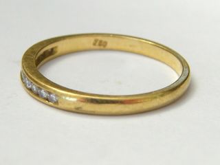 Vintage - 18ct Gold/Diamond Set Half Eternity Ring - circa 1950 ' s 3