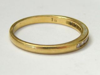 Vintage - 18ct Gold/Diamond Set Half Eternity Ring - circa 1950 ' s 4