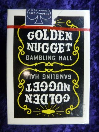 2 Vintage Red Black GOLDEN NUGGET Gambling Hall Playing CARD Decks CASINO 3