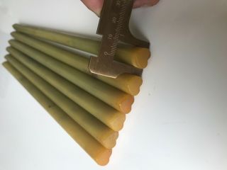 Bakelite Rod Vintage Olive Green Semi Translucent Made In Usa 12x300mm 260