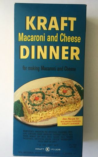 1971 Box Kraft Macaroni And Cheese Dinner Vintage Classic