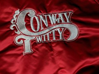 Rare Conway Twitty Vintage Concert Tour Snap Jacket Embroidered Large Nylon 80s