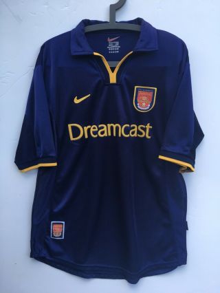 Arsenal 2000 2001 Third Football Jersey L Shirt Dreamcast Sega Vintage Retro