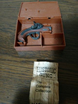 Vtg Marx Collectors Historic Guns In Miniature The Derringer W Case Near