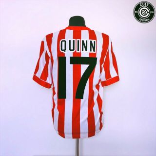 Niall Quinn 17 Sunderland Vintage Asics Home Football Shirt Jersey 1996/97 (m)