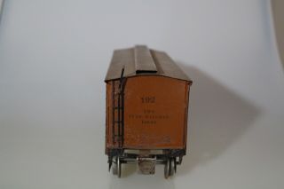 Vintage Ives 192 Orange SFRD Refrigerator & Ventilator Car Standard Gauge 3
