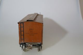Vintage Ives 192 Orange SFRD Refrigerator & Ventilator Car Standard Gauge 6