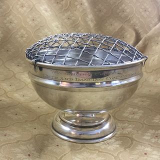 Vintage Silver Plated Rose Bowl Trophy Scottish Highland Dance Coldstream