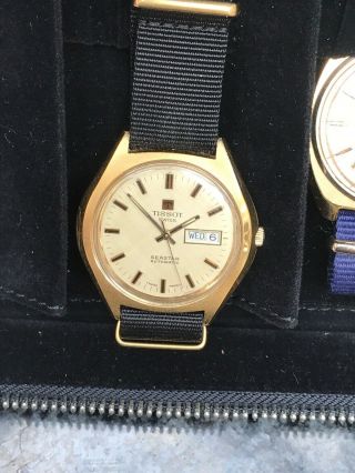 Men ' s Vintage Tissot SWISS MADE SEASTAR Automatic GOLD PLATED Watch Excl.  Cond. 8