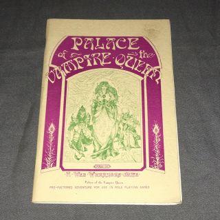 Rare Palace Of The Vampire Queen 6th Print Wee Warriors Tsr 1977