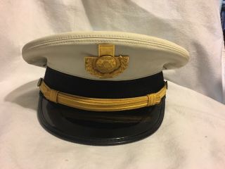 Vintage Antique Old San Francisco Fire Department Officer Uniform Hat With Seal