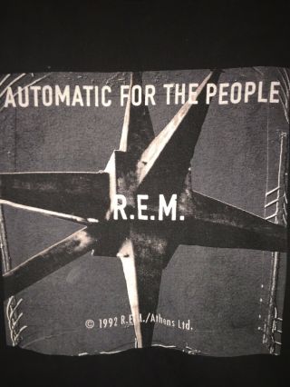 Vtg Rare 90s REM Shirt Automatic For The People Lee R.  E.  M.  Nirvana Soundgarden 2