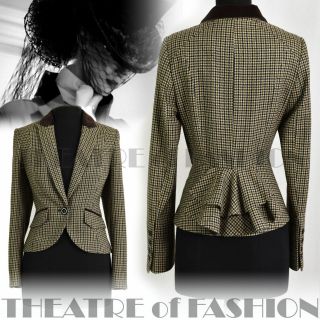 Jacket Coat Tweed 40s Vintage Velvet Riding Victorian Bustle 10 12 30s 50s Vamp