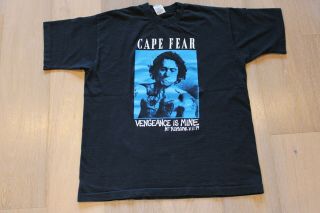 Vintage 90s Cape Fear T - Shirt Size Xl Robert Deniro Taxi Driver Thriller 1991 91