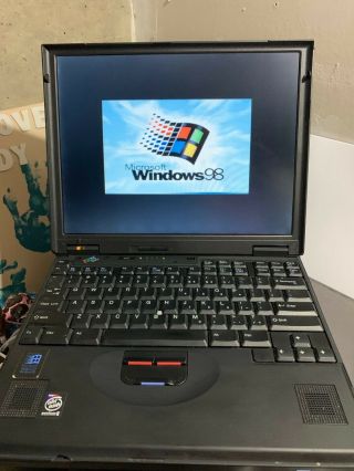 Vintage Ibm Thinkpad 600 Laptop Windows 98 Se Operating System Ms Dos Type 2645
