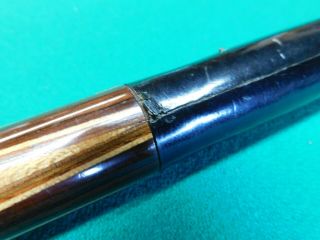 Vintage Willie Hoppe Professional Pool Cue,  Possibly Brazilian Rosewood? Titlist 12