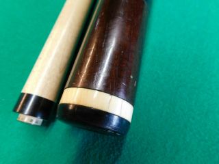 Vintage Willie Hoppe Professional Pool Cue,  Possibly Brazilian Rosewood? Titlist 3