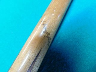 Vintage Willie Hoppe Professional Pool Cue,  Possibly Brazilian Rosewood? Titlist 5
