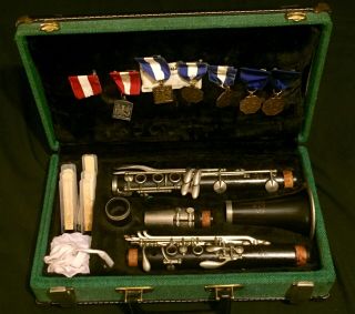 Vintage Noblet Model 27 Wood B Flat Clarinet Paris France Very Rare