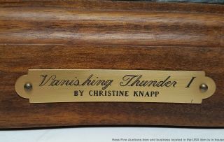 Christine Knapp Bronze Buffalo Bison Sculpture Vanishing Thunder Vintage wProv 7