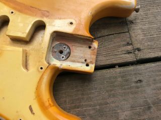 Vintage 1976 Fender Stratocaster Body Olympic White Hardtail CBS RARE 3 Bolt 2