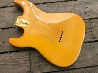 Vintage 1976 Fender Stratocaster Body Olympic White Hardtail CBS RARE 3 Bolt 7