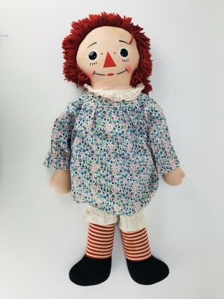 Vintage Raggedy Ann Doll 31 " Hand Sewn Knickerbocker Toy Company