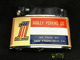 Vintage Harley Davidson Barlow Lighter B58 - Dudley Perkins San Francisco,  Ca