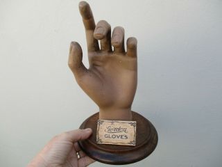 A Rare Antique Vintage Art Deco Mannequin Hand Glove Advertising - Gordon Gloves.