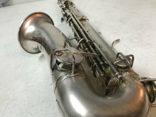 1925 H N White King Alto Saxophone SATIN SILVER RARE 6