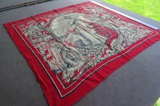 1887 Linen Cotton Handkerchief Scarf Of Queen Victoria Jubilee British Empire