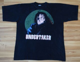 Vintage Undertaker 1993 Wwf T - Shirt Black Big Logo Wrestling 90 