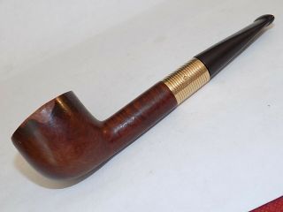 VINTAGE AD ALFRED DUNHILL ESTATE SMOKING PIPE WITH LARGE H/M AD 9K GOLD FERRULE 4