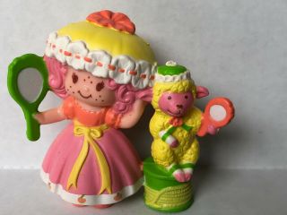 Vintage Kenner Strawberry Shortcake Peach Blush And Melonie Miniature 1984 Pvc