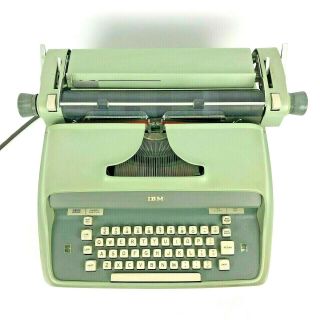 Ibm Electric Typewriter Model 11 Avocado Green Grey Vintage 1950s