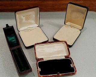 Qty Antique & Vintage Jewellery Boxes Empty Bangle,  Watch Etc.