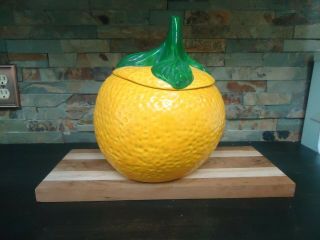 Vintage Lemon Cookie Jar By Mccoy Measures 13 " X12 "