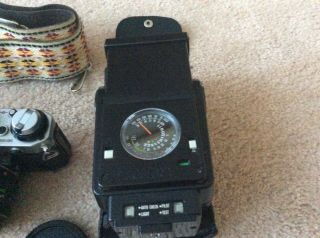 VINTAGE CANON AE1 35mm CAMERA with Flash,  Extra Lens And Strap 4