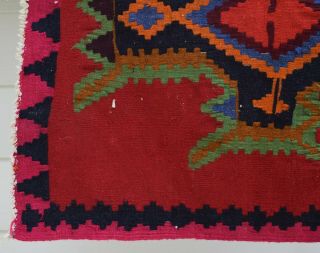 Antique Vintage Native American Indian Rug Saddle Blanket Navajo Wool Geometric 4