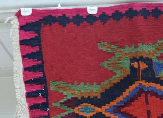 Antique Vintage Native American Indian Rug Saddle Blanket Navajo Wool Geometric 8