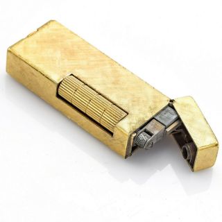 Vintage Gold Plated Dunhill Rollalite Lighter Pat 2102108 64.  0 Grams
