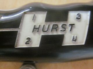 Vintage Hurst Shifter Black Tee Handle 3/8 16 Threads Gasser Ram Rod 4 - Speed